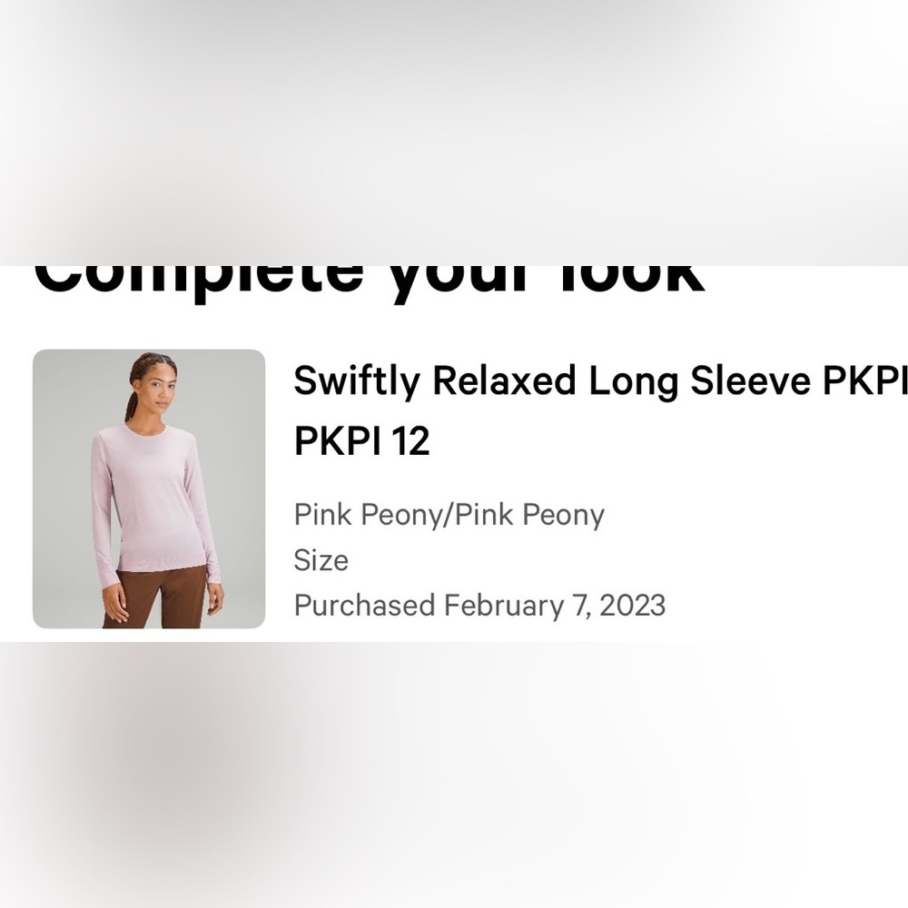 Lululemon Swiftly Tech Long Sleeve Relaxed 2.0 - Pink - Picture 5 of 5
